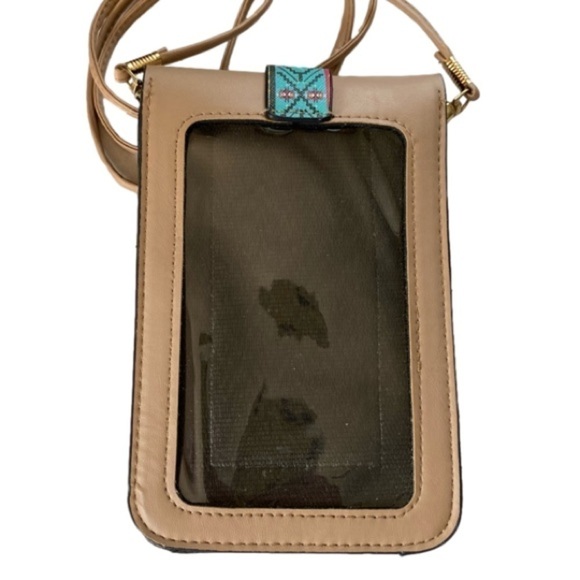 Crossbody Aztec/Western Clear Touchscreen Cell Phone Bag, Detachable Strap, NWOT - Picture 3 of 8